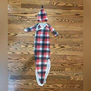 Copper Pearl Knotted Gown + hat. Newborn - EUC